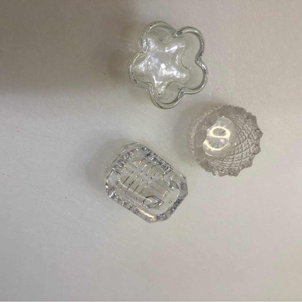 Glass and crystal salt cellars